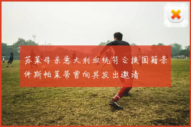 苏莱母亲意大利血统符合换国籍条件斯帕莱蒂曾向其发出邀请
